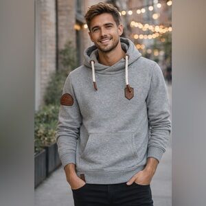 Parafin Heather Gray Men's Hoodie size M